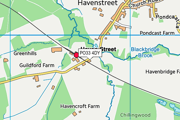 PO33 4DY map - OS VectorMap District (Ordnance Survey)