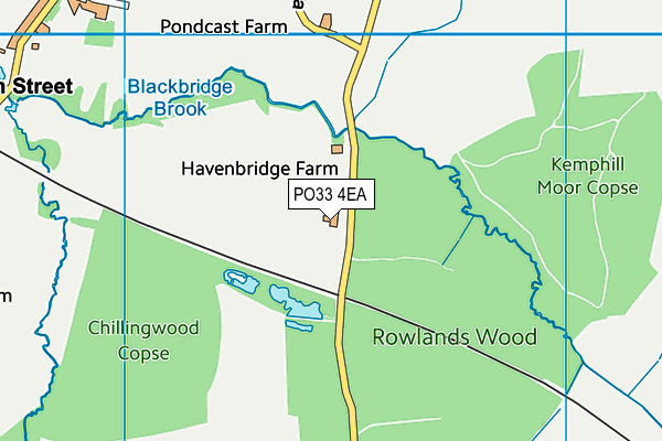 PO33 4EA map - OS VectorMap District (Ordnance Survey)