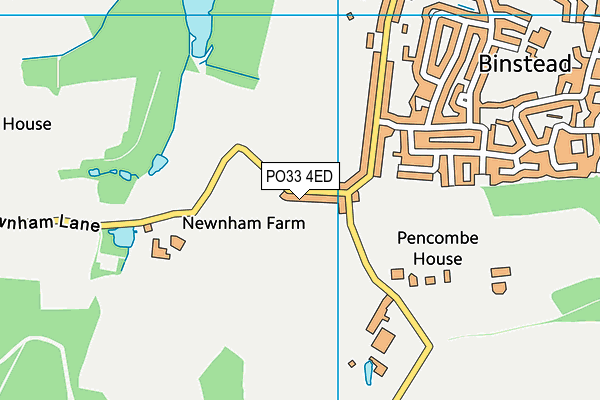 PO33 4ED map - OS VectorMap District (Ordnance Survey)