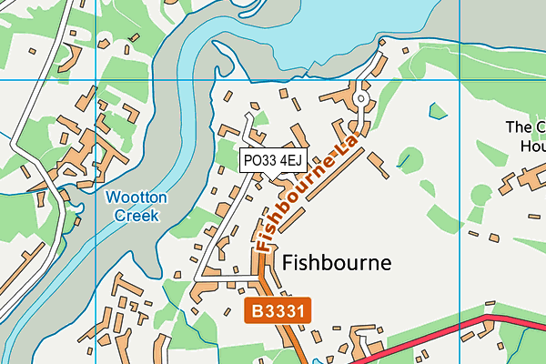 PO33 4EJ map - OS VectorMap District (Ordnance Survey)