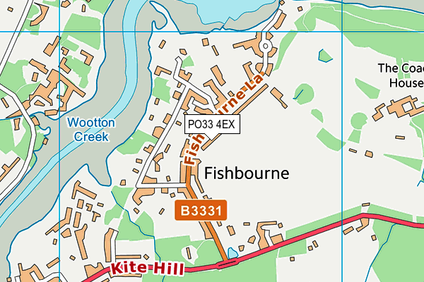 PO33 4EX map - OS VectorMap District (Ordnance Survey)