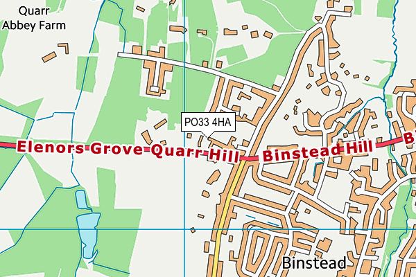 PO33 4HA map - OS VectorMap District (Ordnance Survey)