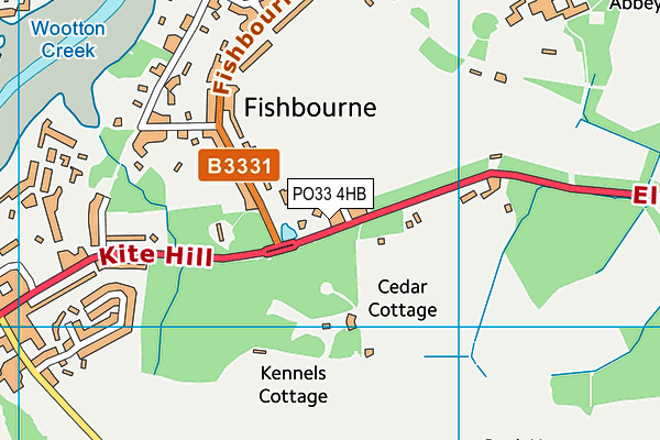 PO33 4HB map - OS VectorMap District (Ordnance Survey)