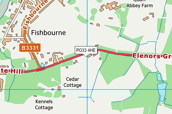 PO33 4HE map - OS VectorMap District (Ordnance Survey)