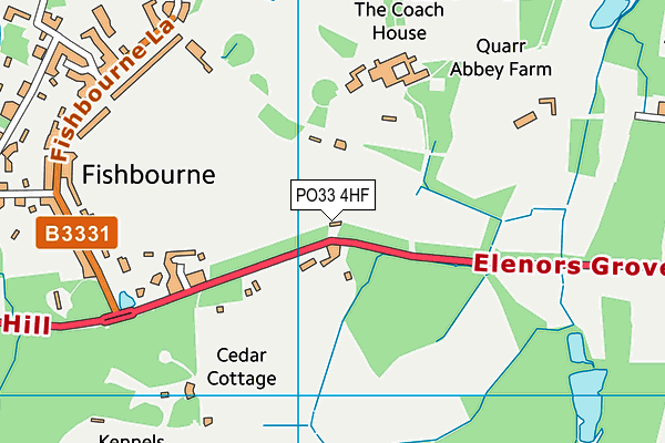 PO33 4HF map - OS VectorMap District (Ordnance Survey)