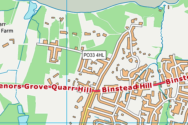 PO33 4HL map - OS VectorMap District (Ordnance Survey)