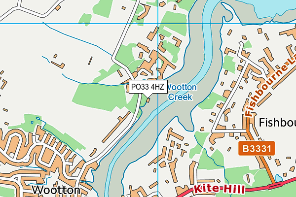 PO33 4HZ map - OS VectorMap District (Ordnance Survey)