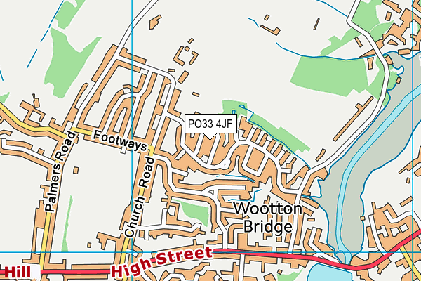 PO33 4JF map - OS VectorMap District (Ordnance Survey)