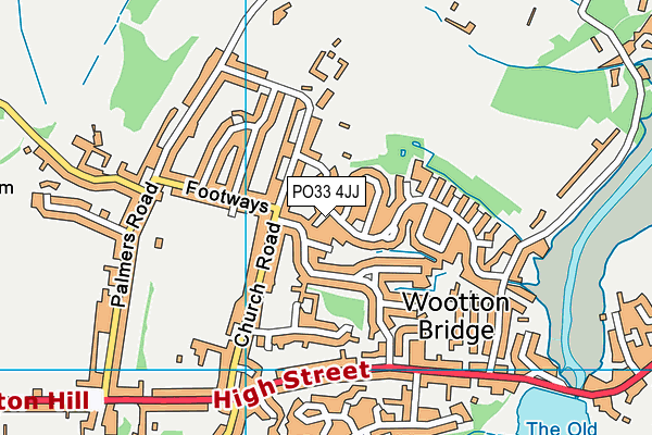 PO33 4JJ map - OS VectorMap District (Ordnance Survey)