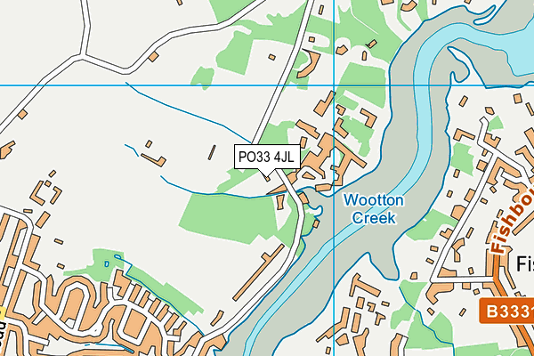 PO33 4JL map - OS VectorMap District (Ordnance Survey)