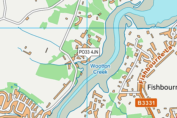 PO33 4JN map - OS VectorMap District (Ordnance Survey)