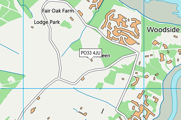 PO33 4JU map - OS VectorMap District (Ordnance Survey)