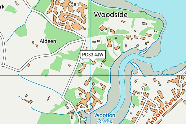 PO33 4JW map - OS VectorMap District (Ordnance Survey)
