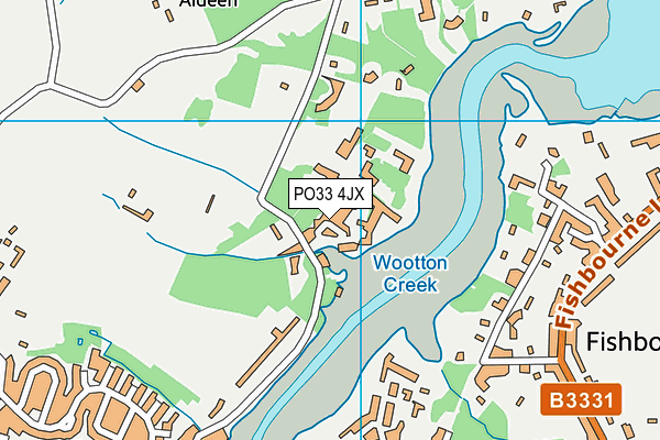 PO33 4JX map - OS VectorMap District (Ordnance Survey)