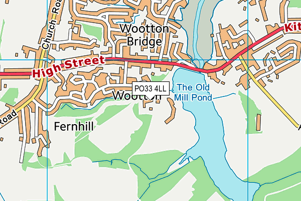 PO33 4LL map - OS VectorMap District (Ordnance Survey)