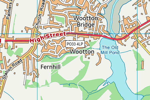 PO33 4LP map - OS VectorMap District (Ordnance Survey)