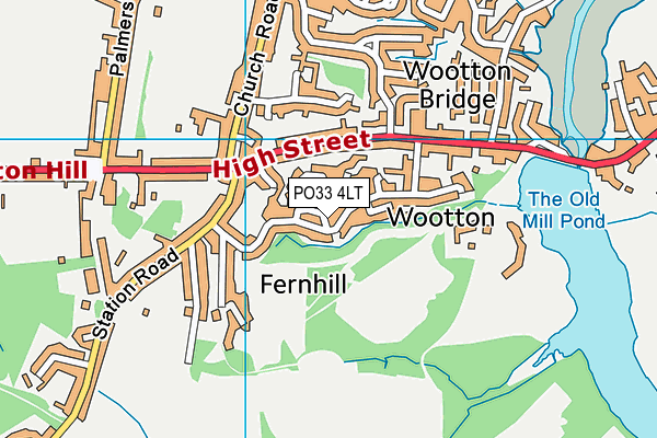 PO33 4LT map - OS VectorMap District (Ordnance Survey)