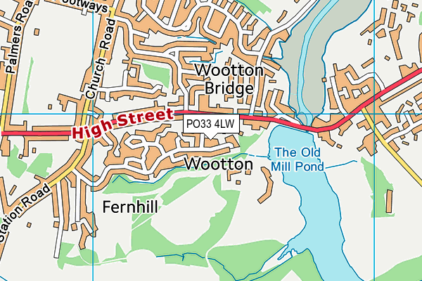 PO33 4LW map - OS VectorMap District (Ordnance Survey)