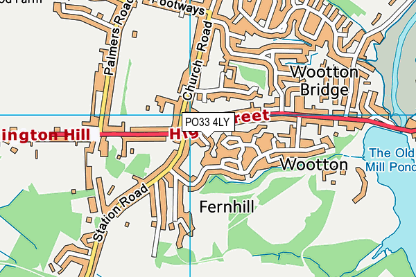 PO33 4LY map - OS VectorMap District (Ordnance Survey)