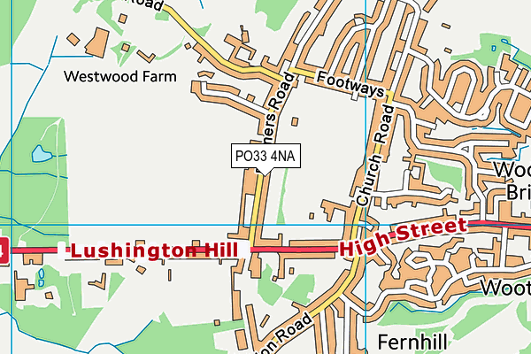 PO33 4NA map - OS VectorMap District (Ordnance Survey)