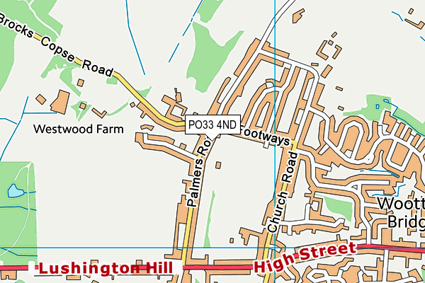 PO33 4ND map - OS VectorMap District (Ordnance Survey)