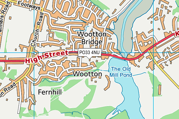 PO33 4NU map - OS VectorMap District (Ordnance Survey)