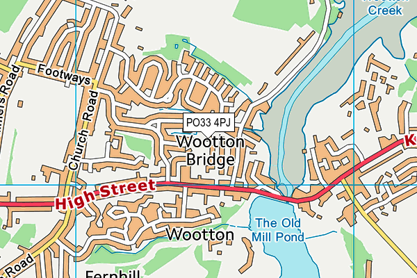 PO33 4PJ map - OS VectorMap District (Ordnance Survey)