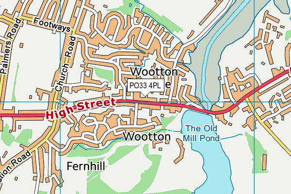 PO33 4PL map - OS VectorMap District (Ordnance Survey)