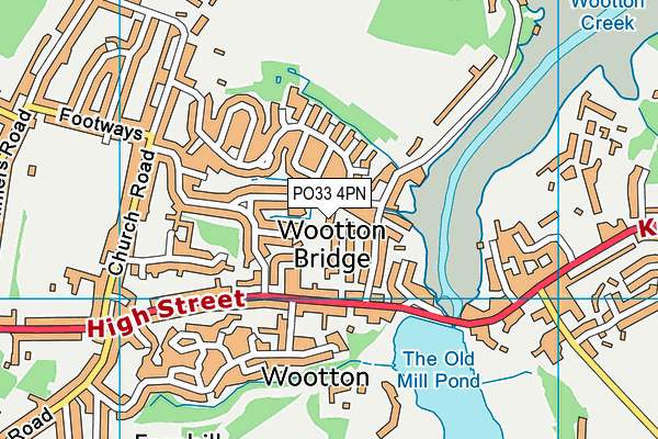 PO33 4PN map - OS VectorMap District (Ordnance Survey)