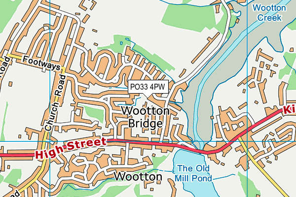 PO33 4PW map - OS VectorMap District (Ordnance Survey)