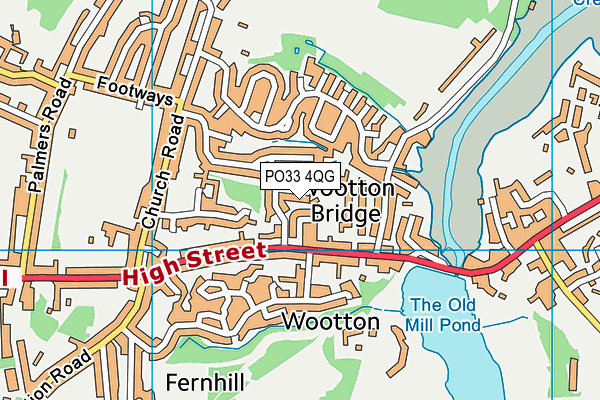 PO33 4QG map - OS VectorMap District (Ordnance Survey)