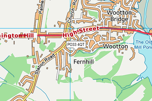 PO33 4QT map - OS VectorMap District (Ordnance Survey)