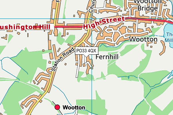 PO33 4QX map - OS VectorMap District (Ordnance Survey)