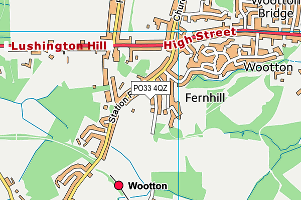 PO33 4QZ map - OS VectorMap District (Ordnance Survey)