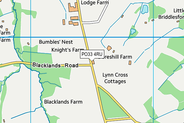 PO33 4RU map - OS VectorMap District (Ordnance Survey)