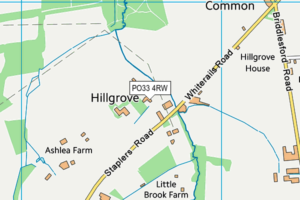 PO33 4RW map - OS VectorMap District (Ordnance Survey)