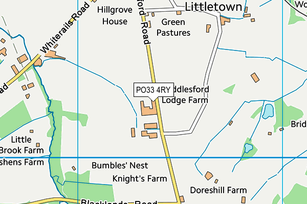 PO33 4RY map - OS VectorMap District (Ordnance Survey)