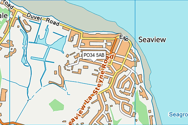 PO34 5AB map - OS VectorMap District (Ordnance Survey)