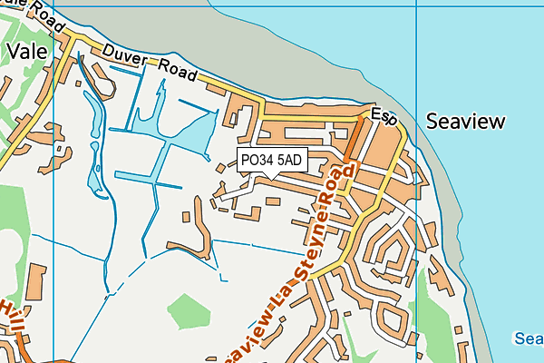 PO34 5AD map - OS VectorMap District (Ordnance Survey)