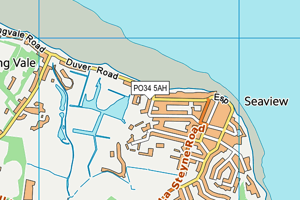 PO34 5AH map - OS VectorMap District (Ordnance Survey)