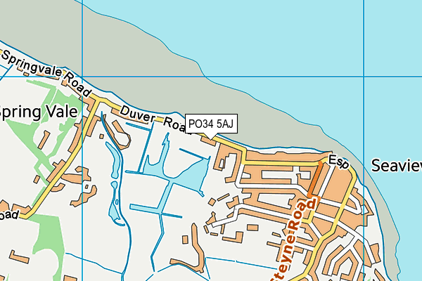 PO34 5AJ map - OS VectorMap District (Ordnance Survey)