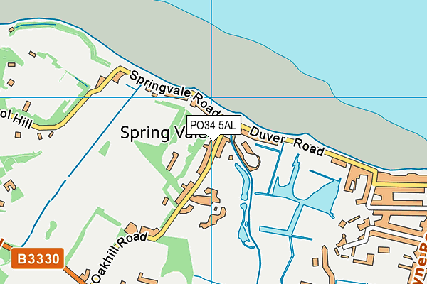 PO34 5AL map - OS VectorMap District (Ordnance Survey)