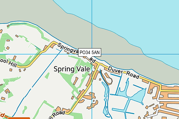 PO34 5AN map - OS VectorMap District (Ordnance Survey)