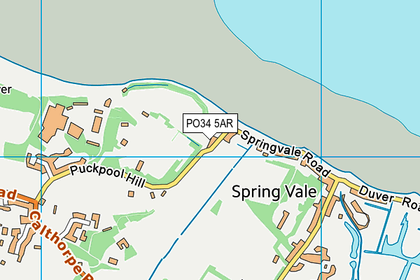 PO34 5AR map - OS VectorMap District (Ordnance Survey)