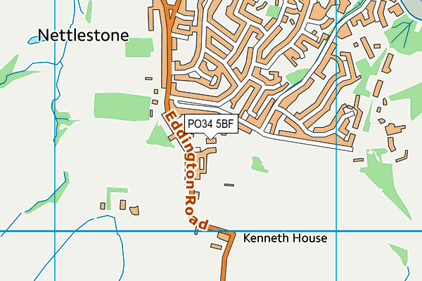 PO34 5BF map - OS VectorMap District (Ordnance Survey)