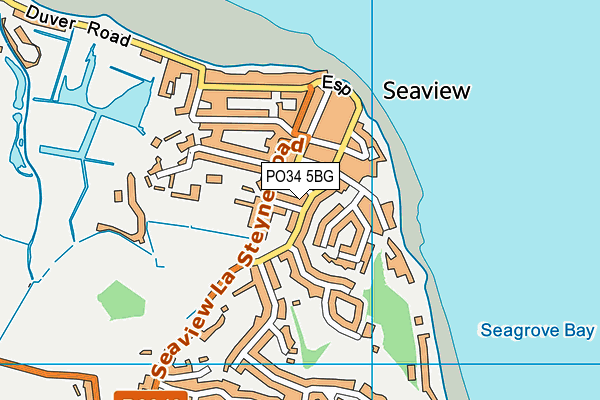 PO34 5BG map - OS VectorMap District (Ordnance Survey)