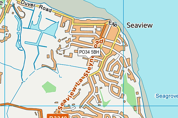 PO34 5BH map - OS VectorMap District (Ordnance Survey)