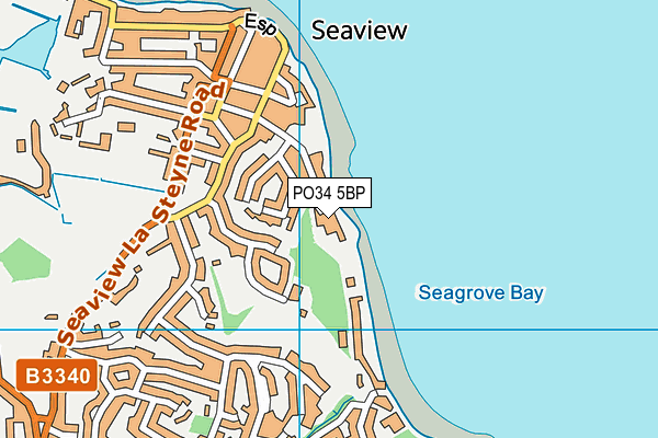 PO34 5BP map - OS VectorMap District (Ordnance Survey)