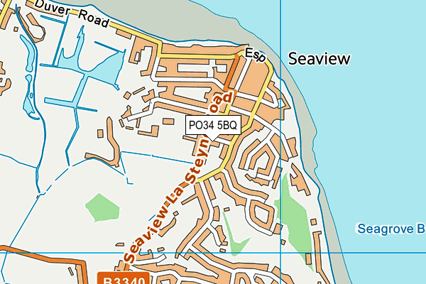 PO34 5BQ map - OS VectorMap District (Ordnance Survey)