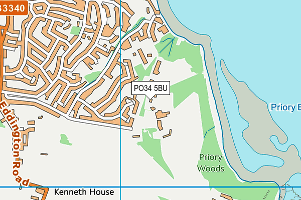 PO34 5BU map - OS VectorMap District (Ordnance Survey)